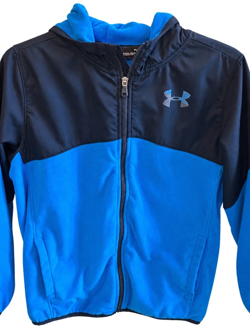 Under Armour Blue and Black Full-Zip Kids Hoodie